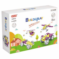 Конструктор Build&Play 4 в 1 Гонки 100 ел. (J-7743)