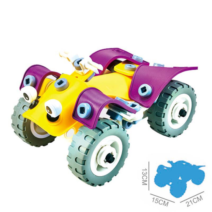 Конструктор Build&Play 4 в 1 Гонки 100 ел. (J-7743)