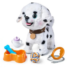 Интерактивная игрушка собака Далматинец на поводке с аксессуарами