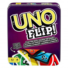 Настольная игра Уно флип (Uno Flip) Металлическая коробка